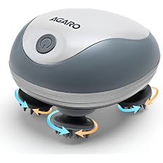 AGARO Rechargeable Scalp Massager, Stress Relief & Relaxation, Handheld & Portable, Electric Head Kneading Massager, 3 Speed 