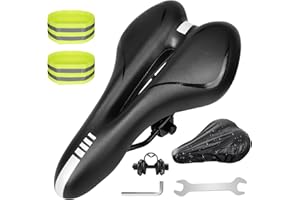 CORPOWER Sillín de Bicicleta, Sillin Bicicleta MTB, Sillin Bicicleta Muy Comodo, Ergonómico Sillin Antiprostatico, Sillín Bicicleta de Gel, para Hombre Mujer Bicicleta de Montaña/MTB/Carretera