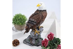 Duokon Resina Aquila Ornamento Simulato A forma di aquila Giardino Uccelli Statua Scultura Prato Decorazione Decor Indoor Outdoor Simulazione Decorazione