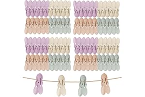 GAOHUI 60Pcs Clothes Pegs for Washing Line, Laundry Pegs Clothes Clips, Beach Towel Clips for Garden, Sunbeds Sun Loungers Pool Chairs (4 Colors)