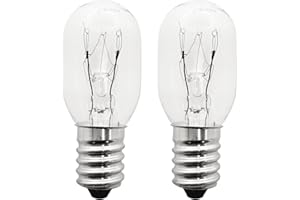 kanta 220-240V 15W T20 Single Tungsten Lamp E14 Screw Base Refrigerator Bulb, Pack of 2, Warm White