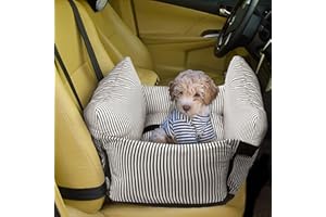 Johnear Podwyższenie fotela samochodowego dla psów o wadze 10 kg, dla małych psów, zwierząt domowych, kotów, łóżko podróżne z linką bezpieczeństwa, zdejmowane i nadające się do prania, 2 w 1, poduszka