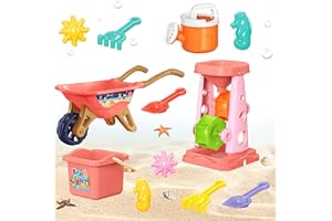 WSNDM 12 Piezas Juguetes Playa, Embudo para Filtro de Playa, Pala para Arena de Playa, Cubo de Playa, Juguetes de Playa con Balde, Palas, Regadera, Palas Playa, Rastrillo Moldes (Color Aleatorio)