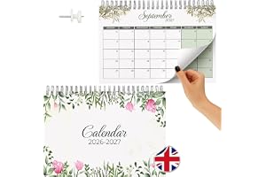 Finoly Väggkalender Engelska Juli 2026 December 2027 (18 Månader) Natur
