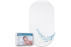 Lovely Hippo Alèse Couffin 100% Imperméable - Oeko-Tex - Protège Matelas Absorbant et Respirant pour Bébé -Imperméable sans Traitement Chimique (35 x 75 cm)