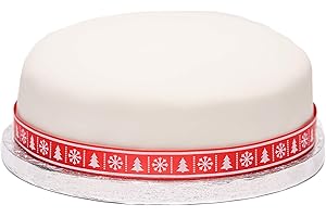 BIZZIBEANS CAKES Bizzibeans 8" Round Iced Christmas Brandy Infused Fruit Cake- Round fruit Christmas cake Handmade in Suffolk