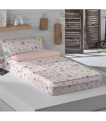 COOL KIDS Saco Nórdico Doggy Patch Para Cama 90 – Con Relleno Extraíble De 300g, 100% Algodón, Lavable Y Fabricado En España