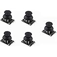 EMERGING TECHS 5pcs Dual Axis Xy Joystick Module for Arduino Ps2 Joystick Module with button