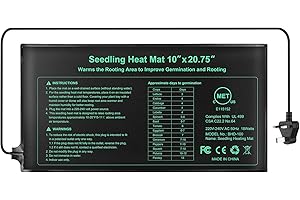 RIOGOO Seedling Heat Mat,Hydroponic Heating Pad Waterproof for Seed Reptile Plant with Power-Off Protection Safe and Durable 24 * 52cm CE Certified(UK)