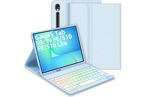 Bettdow Tastiera Custodia per Samsung Galaxy Tab S10 Lite/S10 FE 10.9" 2025, Layout Italiano Tastiera Retroilluminata Staccabile e Cover Custodia per Tab S10 Lite/S10 FE/S9 FE 10.9"/Tab S9 11", Blu