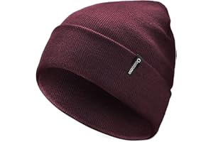 Ocatoma Beanie for Men Women Acrylic Knit Cuffed Slouchy Men's Daily Warm Hat Unisex Gifts for Men Women Boyfriend Him Her