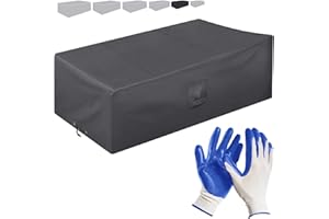 SMARTPEAS Funda Protectora para Muebles De Jardín 170 * 100 * 70Cm-Recubierta De PVC-Impermeable/Resistente A Los Rayos UV/Impermeable-con Aberturas De Ventilación + Guantes De Jardinería