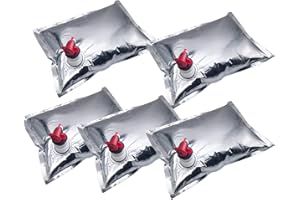 Souarts Sacs à Eau Pliables, Poche à Eau avec Robinet de 3/5/10 L, 1/5/10 PCS, Bidons d'eau Ultraléger Réservoirs d’Eau Portables Les Contenants pour La Randonnée Le Camping l'escalade(5PCS 3L)