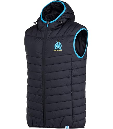 OLYMPIQUE DE MARSEILLE Coupe-Vent Enfant - Veste Officielle OM - Polyester - Taille 4 à 14 Ans