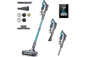 BuTure Cordless Vacuum Cleaner, 38KPA/450W Powerful Stick Vacuum with OLED Screen, Aroma Tablet, Up to 55Mins, Multi-Cone Filtration, 2024 NEW Lightweight Vacuum for Hardwood Floor Carpet Car Pet Hair