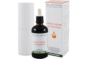 Soluzione di iodio Lugol 2% 100 ml | Formulazione liquida al 6%| Realizzato con il 2 por cento di iodio e il 4% ioduro di potassio | Test di terze parti | Heiltropfen®