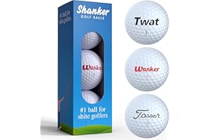 Shanker Golf Balls - Rude Branded Horrible Balls - Funny Joke Gift for Golfers (Sleeve of 3, Novelty, Playing Quality)
