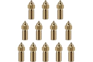 KOYOFEI 12 pezzi in ottone Nozzle Kit per Neptune 4, 3D Printer Accessories 12 pezzi 0,4 mm Brass Nozzles Kit per Elegoo Nettune 4, Neptune 4 Pro