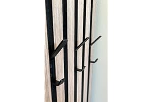 Vleugel Pannelli acustici da parete, doppio gancio appendiabiti per agupanello, pannello da parete, fissaggio a vite, 1 pezzo