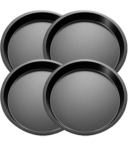 Teglie Per Pizza Rotonde In Acciaio Inox - Set Da 6, 23 Cm, Antiaderente Per Forno E Microonde - Foto 8