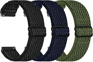 YONGBB 22mm Bracelet en nylon élastique pour Xiaomi Redmi Watch 5 Active/5 Lite/Watch S4/Garmin Venu 3/Venu 2/Forerunner 255/265/Amazfit Bip 6/Bip 5/Balance/Balance 2/Cheetah/Cheetah Pro/GTR 4