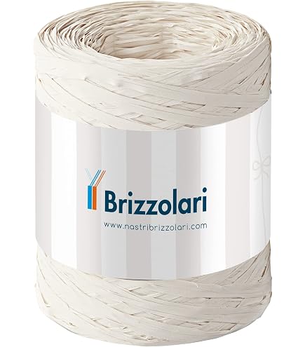 Bobine Raphia Brizzolari Doré - 5mm X 200m, Polypropylène