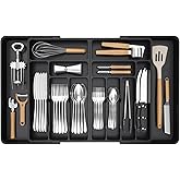 Lifewit Grand Range Couverts, Rangement Couvert Tiroir Cuisine, Extensible de 54.1 jusqu'à 91,4 cm de Large, Organisateur en 
