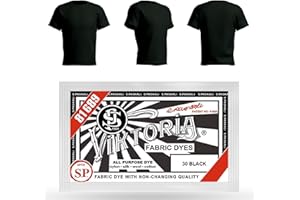 ‎HOPS VIKTORIA Textilfarbe waschmaschinenfest (59 FARBEN) - Stofffarbe, färbemittel textilien, Stofffarben waschfest, textil farbe, kleidung färben (30 Schwarz, 1er Pack)