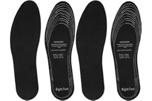 OMBRISA Breathable Shoe Latex Insole 2 Pairs, Memory Foam Inserts Cut to Size, Shoe Repair, Replacement Shoe Insole for Women Men for Sports Running Shoes (Black, One Size (EUR36 to 46))