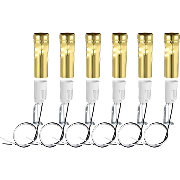 Uonlytech 6-Pack Candle Light Socket Covers - Bronze Iron Chandelier Covers For E14 Bulbs