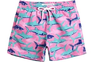 MaaMgic Bañador Niño Ropa de Baño para Niño Secado rápido Interior de Malla Short de Natación Estampado