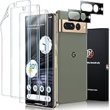 LK TPU Screen Protector for Google Pixel 7 Pro, with 3 Tempered Glass Screen Protectors and 2 Camera Protection, Bubble-Free
