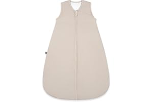emma & noah Baby Sleeping Bag 2.5 TOG, Sleeping Bag for Autumn and Winter in Many Colours, Organic Cotton, Oeko-Tex Certified, Sleeping Bag for Newborns (Essential Beige, 70 cm)
