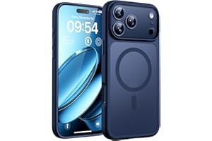 TOCOL Cover Magnetica per iPhone 17 Pro 6,3 Pollic, Compatibile con MagSafe, Anello Magnetico Incorporato, Protezione Fotocamera Integrata, Custodia Antiurto Traslucida Opaca, Blu