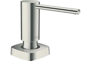 Hansgrohe 40468800 Lavabos y fregaderos, Acabado de Acero Inoxidable, dosificador de jabón rectangular