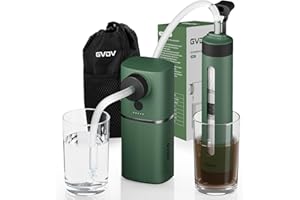 GVDV Filtre Eau Électrique, 2000L Filtration d'Eau Élimine 99,99% Impureté Filtre 0,01 Microns, Paille Filtrante Personnelle,