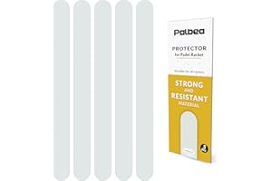 Palbea Protezione Racchetta Padel Trasparente - Confezioni da 1/2/3/5 - Paracolpi Racchetta Padel Ruvido e Leggero. Protector Resistente e Facile da sostituire. Accessori Protezione Padel 35x370mm