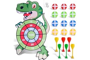 MISTEP 30" Large Dinosaur Dart Board for Kids with 12 Sticky Balls,Outdoor Garden Games Kids, Cartoon Animal Dart Board Toys for Kids 3-12 Years Childrens Boys Girls Birthday Christmas Stocking Stuffers