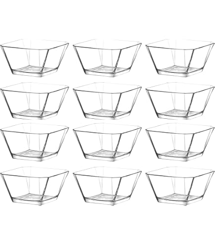 Lot De 6 Bols En Verre Sans Plomb LAV - 300ml, Empilables, Micro-ondes Et Lave-vaisselle - Pour Desserts, Snacks...