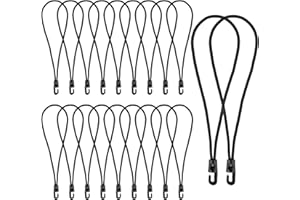 iCovalescent 20 Pezzi Corde Elastiche, 26cm Elastici per Telone per Il Campeggio per Teloni, Tende, Baldacchino, Striscioni(Nero)