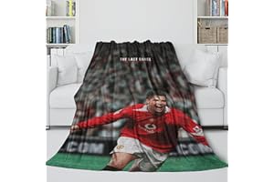 REIPOL Ronaldo Flanell Decke - Fußball Anti-Pilling Decke Für Sofa Bett Dekor - Überwürfe Für Kinder Jugendliche Erwachsene - Geschenkidee Zu Weihnachten Geburtstag 50x60inch(127x152cm)