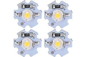 ‎DIOCHE Dioche LED-Chip LED-Chip Aluminium 25 Stück 0,5 W 5 V Hochleistungs-LED-Lampen-Korn-Lichtquelle-Chip mit Aluminiumplatte (Natürliches Licht)