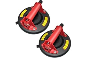 JUYLTOOL 2 Pack 8"Saugheber Glassauger|Tragkraft Max.150KG,Saugheber Fliesenheber Glasheber,Vakuumheber Fliesen für Fliesen,Glas,Marmor