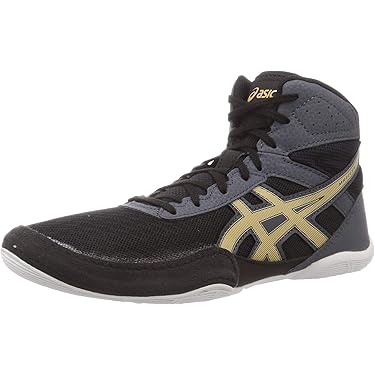 Boksschoenen Voor Heren, Hoge Vechtsneakers Ademend Lichtgewicht Antislip Indoor Wrestling Squat Fitness Training,Gold,42EU