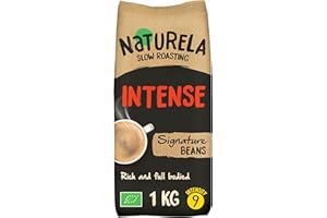 NATURELA Organic Coffee Beans | Intenso Blend 100% Arabica & Robusta | Premium Signature Blend for Espresso, French Press, or Filter Coffee - Freshly Packed 1kg Bag