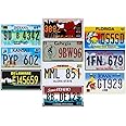 - Set of 10 LICENSE PLATES from 10 different US states - replica of real USA metal car plates (P2)