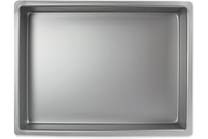 PME - Moule à Gâteau Rectangulaire en Aluminium, 229 mm x 304 x 51 mm de Profondeur, Argent
