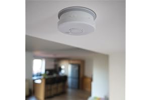 EMOS – Rökdetektor, brandlarm för tak- och vägginstallation – fotoelektrisk sensor, akustisk signnalisering 85 dB, optisk LED-varningsmeddelande – 10 års livslängd – inkl. 9 V-batteri
