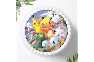IHR ONLINESHOP DIGITAL-ON 24 Für den Geburtstag ein Tortenbild, Zuckerbild mit dem Motiv: Pokemon, Essbares Foto für Torten, Tortenbild, Tortenaufleger Ø 20cm - 0288w