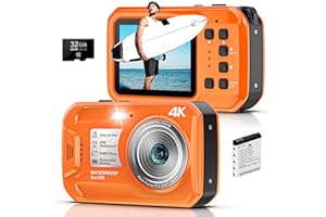 YIXINXIN Appareil Photo sous-Marin 4K UHD 64 MP autofocus numérique étanche avec Carte 32 Go, IP68 et 16FT caméra sous-Marine avec écrans IPS HD, Zoom numérique Flottant 16x, lumière éclaircissante, pour la